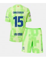 Barcelona Andreas Christensen #15 Alternativní dres pro děti 2024-25 Krátký Rukáv (+ trenýrky)